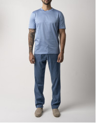 Scissor Scriptor  Blue Straight-Leg Drawstring Chinos thumbnail 4
